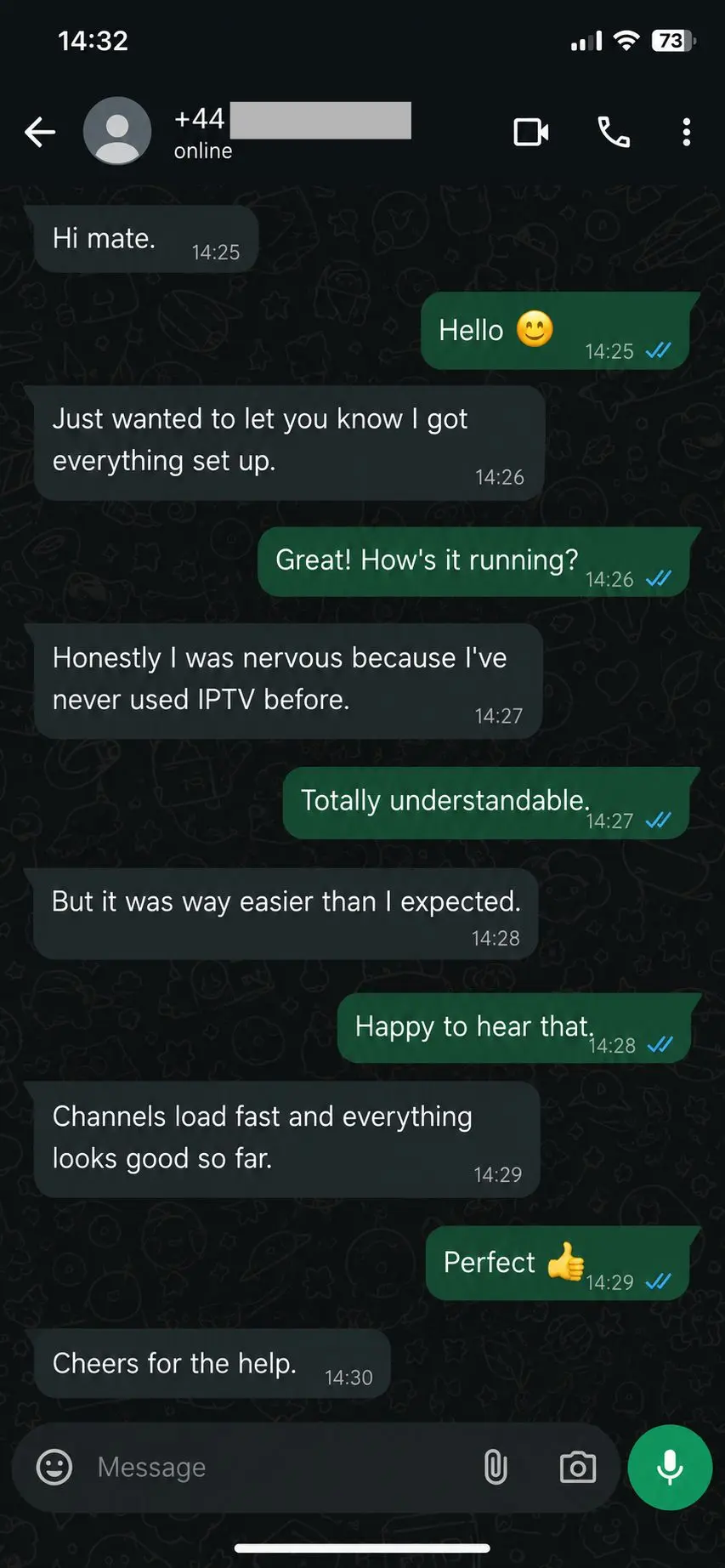 IPTVTiger client review and feedback on streaming quality