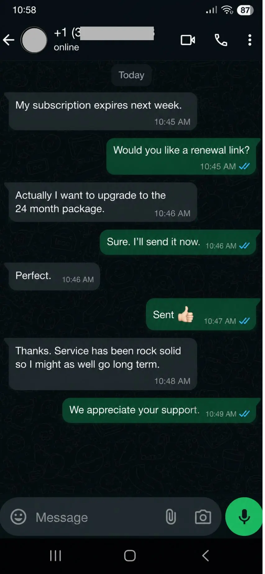 Reliable IPTV provider customer testimonial and satisfaction